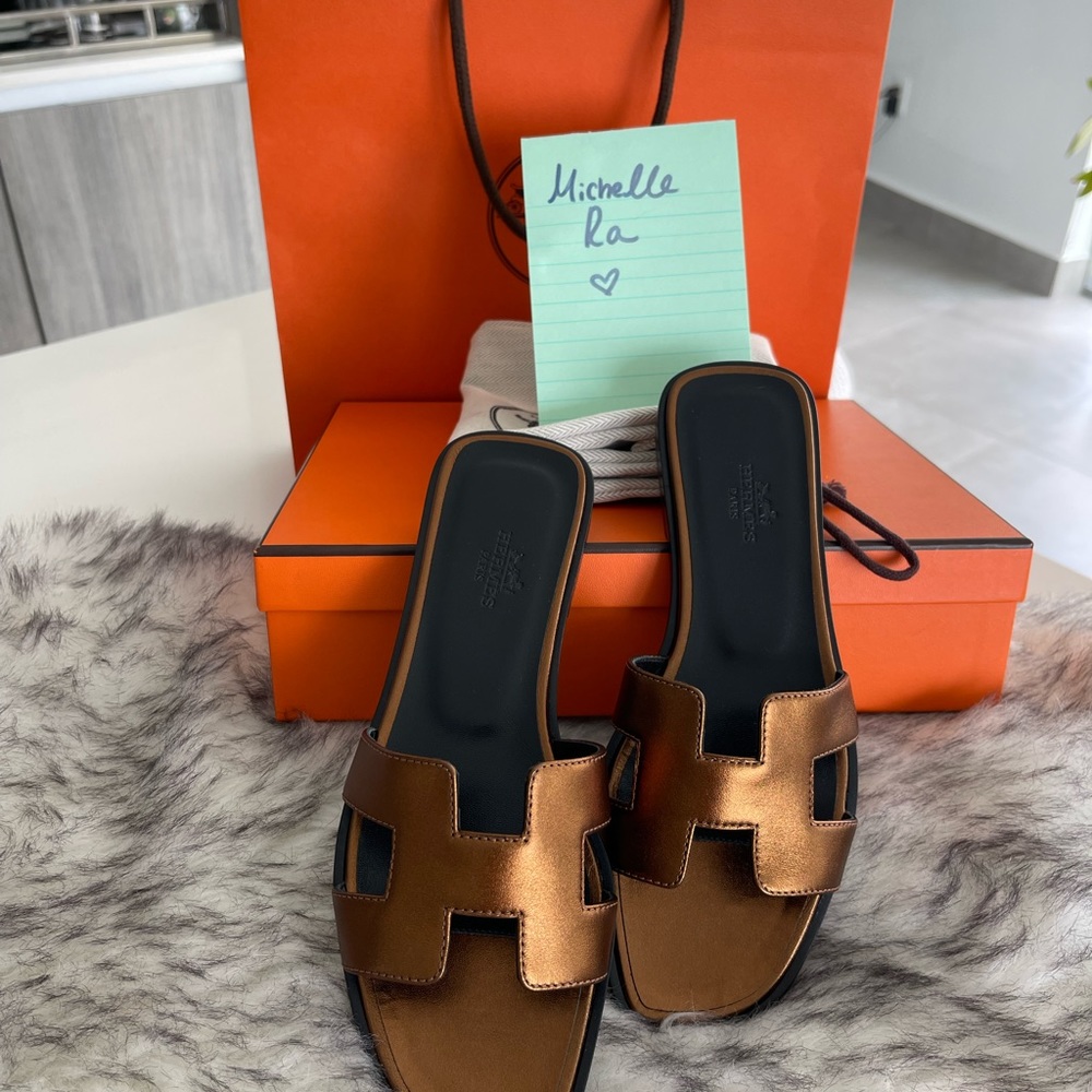Hermes bronze Oran 36.5 Brand New in Box